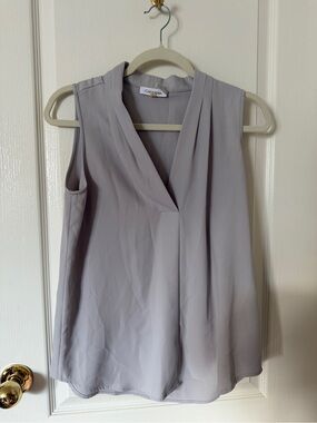 Calvin Klein Dusty Lavender/grey Sleeveless Blouse